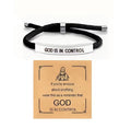 Silver "God Is In Control" Adjustable Bracelet