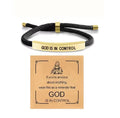 Gold "God Is In Control" Adjustable Bracelet